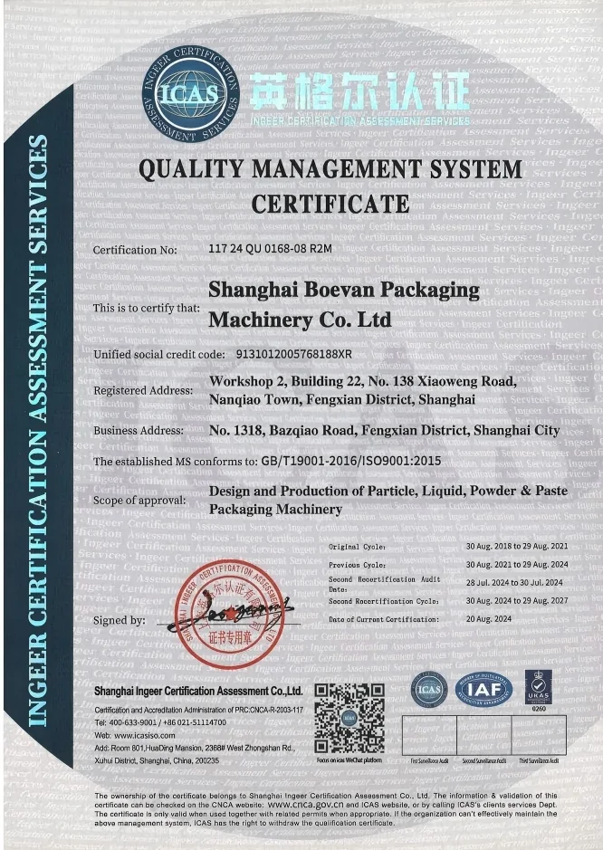 Boevan ISO 9001 · Quality Management